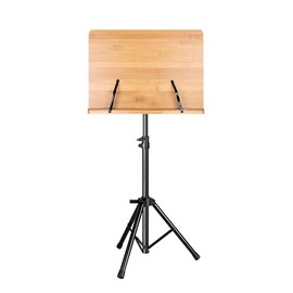 Rahlé Bamboo Music Stand, Height Adjustable, Foldable, Portable Orchestral Conductor Sheet Music Stand with Tripod, also suitable for Desktop Reading
