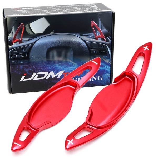 iJDMTOY JDM Red Steering Wheel Paddle Shifter Kit For 22+