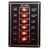 Pactrade Marine Boat Aluminum Plate Vertical Switch Panel 6 Gang