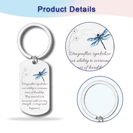Dragonfly Gifts for Girls Dragonfly Lover Inspirational Encouragement Gifts for Women Coworker Friend Dragonfly Keychain Gifts for Wife Daughter Christmas Birthday Gifts for Girls Niece Key Chain