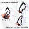 YALOJE 2 Packs Cool Carabiner Keychain, Irregular Metal Spring Snap