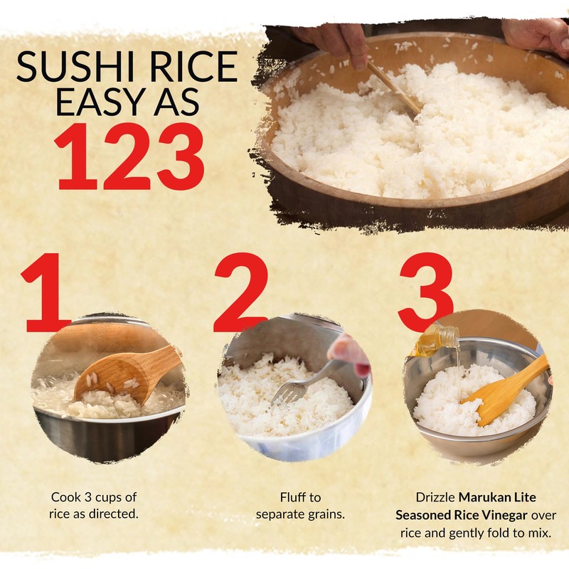 Marukan Lite Seasoned Rice Vinegar for Sushi & Cooking, 30%