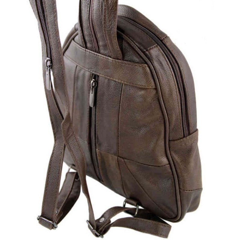 Lambland Womens / Ladies Genuine Leather Backpack Handbag in Brown