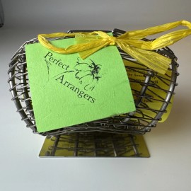 Perfect Arrangers Stainless Steel Floral Metal Stand Flower Frog w/instructions