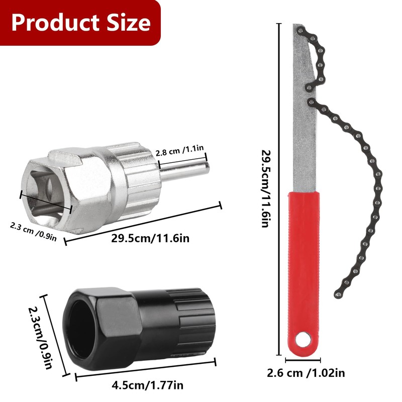 WangLaoWu Bicycle Chain Whip with Sprocket Puller, Chain Whip and
