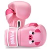 FIVING Boxing Gloves for Kids, 4oz, 6oz (Pink, 4OZ)