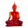 BUDDHO Buddha overcoming Temptations Buddha Statue 4" H Poly Resin