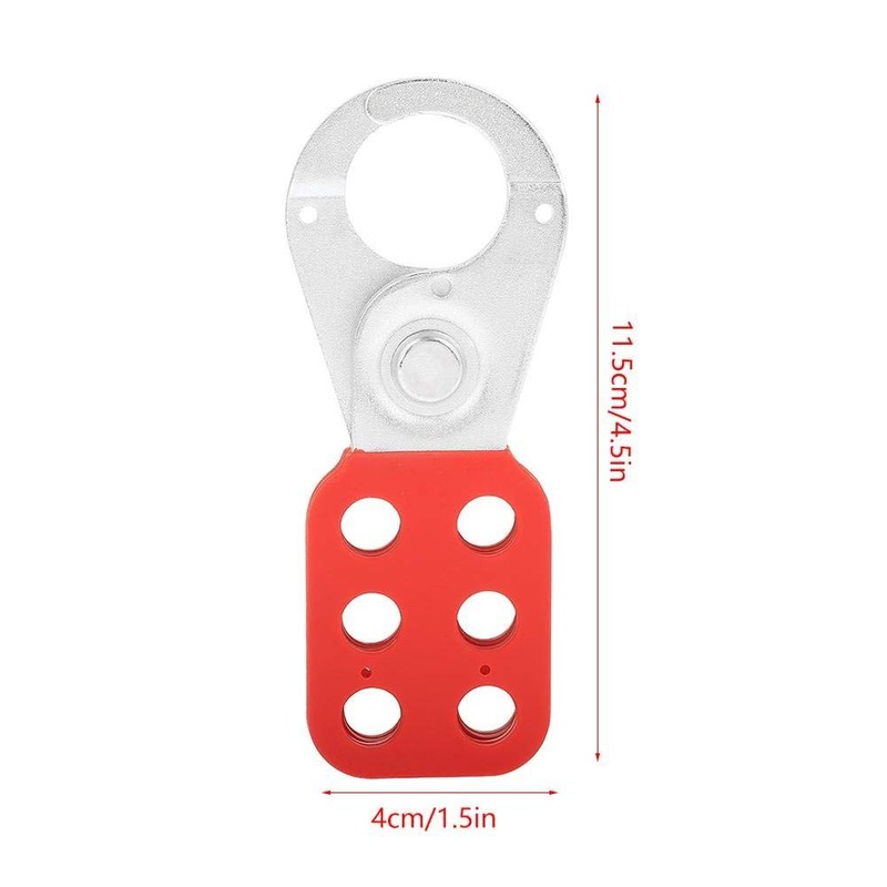 1 x Red Plastic Coated Casing Steel Safety Latch Hook
