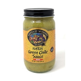 Santa Fe Seasons Hatch Green Chile Sauce Hot 16 Ounce