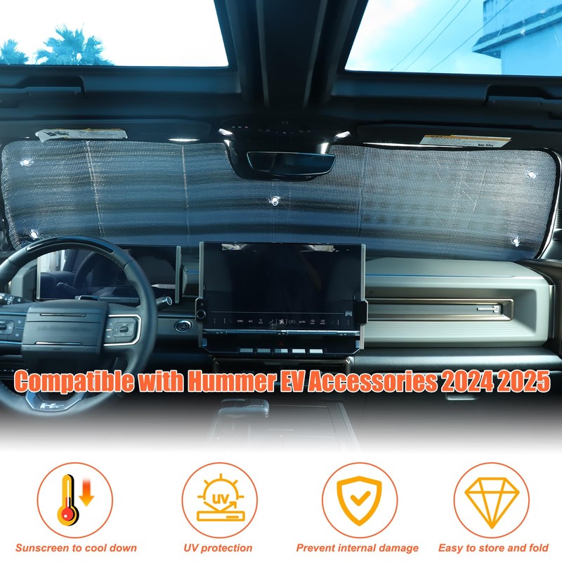 YinanIutos Car Front Sun Shade Windshield Cover Compatible with 2024