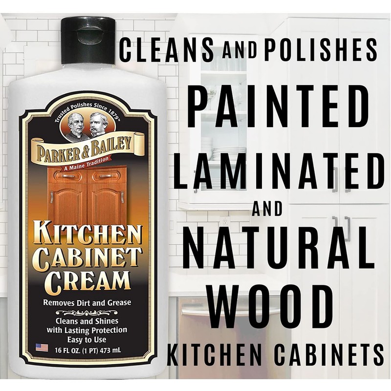 Parker and Bailey Kitchen Cabinet Cream-Wood Cleaner-Grease Remover 16 oz