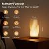 Table Bedside Lamp with Woodbase, Button Control Night Light for