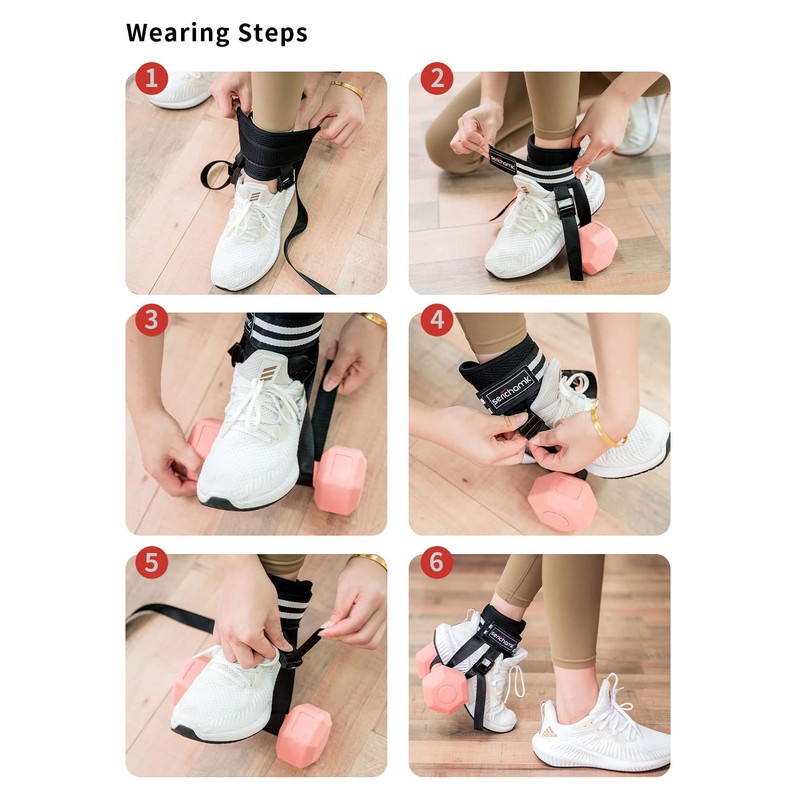 Adjustable Foot Weights Ankle Straps Dumbbell Attachment for Feet 1pc
