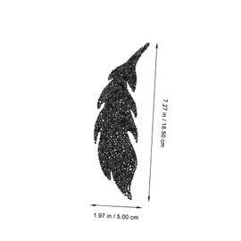 jojofuny 4 Pairs Rhinestone Clothes Patches Compact Wear Resistant Leaf Design DIY Coat Embellishments for Hats Bags Shoes Durable Decorative Appliques