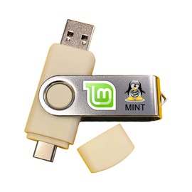 Tech Store On Linux Mint Cinnamon Operating System Install Bootable Boot Recovery Live USB Flash Thumb Drive - Great Everyday OS for Everyone! USB-C Compatible