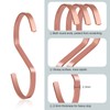 SumDirect 10pcs 4 Inch Rose Gold Flat S Hooks, Heavy