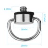 Shaft Thread D-Ring 1/4 Inch Screw for Camera Tripod Monopod