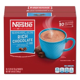Nestle No Sugar Added Fat Free Hot Cocoa Mix 30 Packets 20 Calories