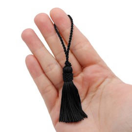 TEXTEX = Cuquillo Tassel Tied On The Head. 5 cm Long. 100% Viscose. Bag of 5 Units - (Black)