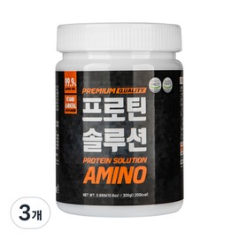 Protein Solution, 8 types of tasteless essential amino acids + glutamine supplement, 300g, 3 pieces / 프로틴솔루션 무맛 필수 아미노산 8종 + 글루타민 보충제, 300g, 3개