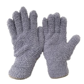 Dusting Glove Cleaning Cloth Gloves Microfiber Making Duster Easy For House Cleaning Trucks Cars Lamps Window, Grey
