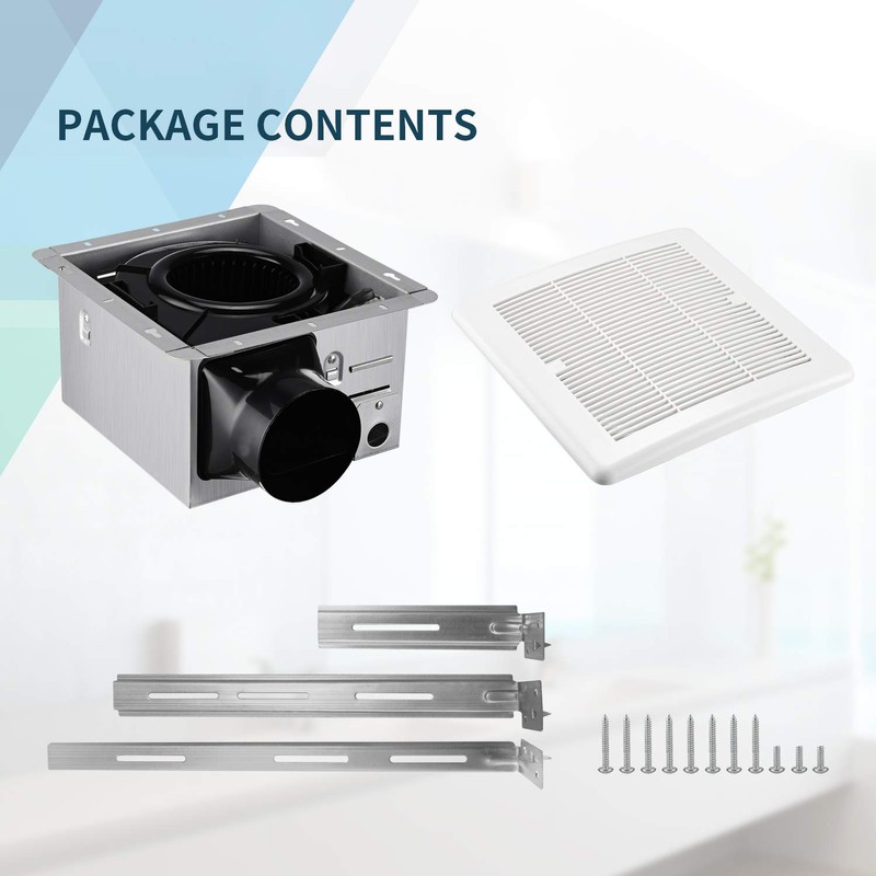 Tech Drive Bathroom fan 110 CFM, 1.2Sone No Attic access