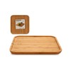 Bigbuy Home S3603038 Bamboo Snack Tray 30 x 1.5 x