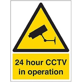 V Safety Eco Friendly Warning Security - 24 Hour Cctv In Operation - 150 x 200 mm