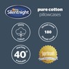 Silentnight Cotton Rich Pillowcase, White, Pack of 2, 74 x
