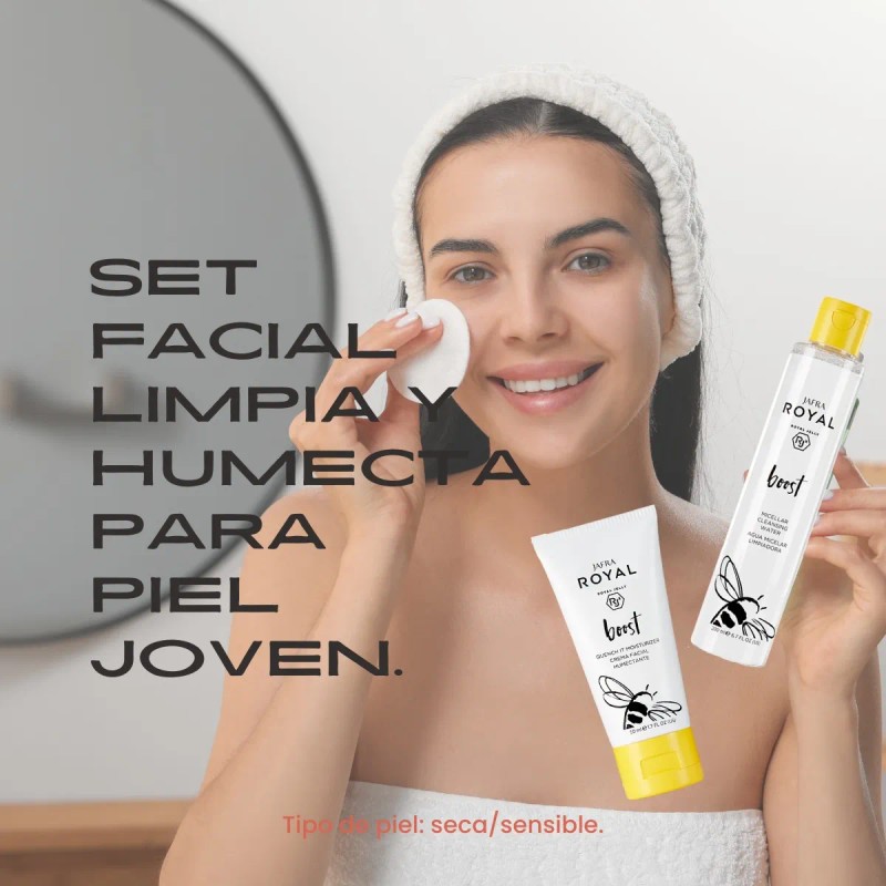 Jafra Royal Boost Limpiador Gel+crema Humectante ¡elige!