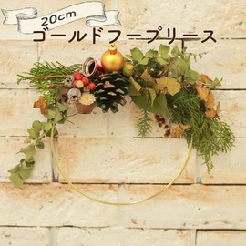 Lumierechat Hoop Wreath Hoop Wreath Wedding Floral Hoop Wreath Hula Hoop Gold Wedding Decoration Decoration DIY a-b5118 (Gold/Diameter 20cm)