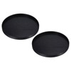 PATIKIL Wood Serving Tray 10 Inch, 2 Pack Round Decorative