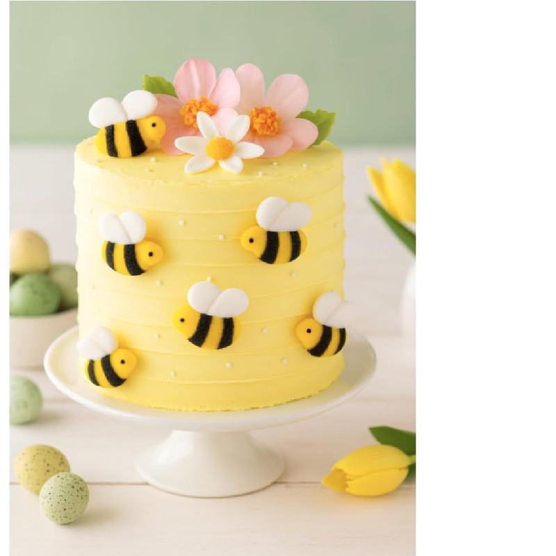Bumble Bee Sugar Decorations Cookie Cupcake Cake 12 Count