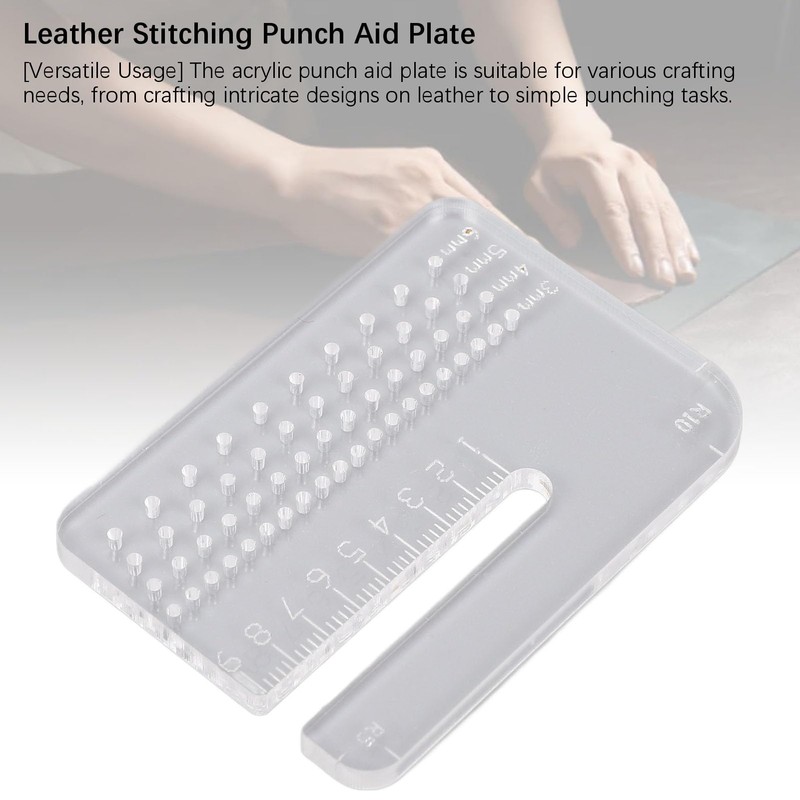 Leather Stitching Punch Aid Plate Multi Functional 4 mm Thick