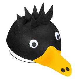 W WIDMANN MILANO Party Fashion 11753 - Raven Hat for Children, Felt, Mask, Animal, Theme Party, Carnival