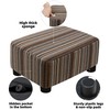 CAROLMADE Small Foot Stool Ottoman Footstool with Legs Under Desk