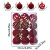 Shatterproof Christmas Ornaments Set – 6/12pcs Velvet Christmas Tree Hanging