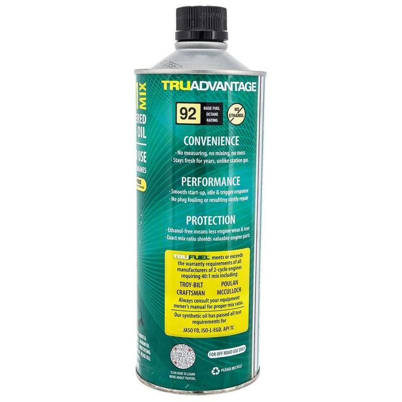 TruFuel 2-Cycle 40:1 Pre-Blended Fuel for Outdoor Equipment - 32