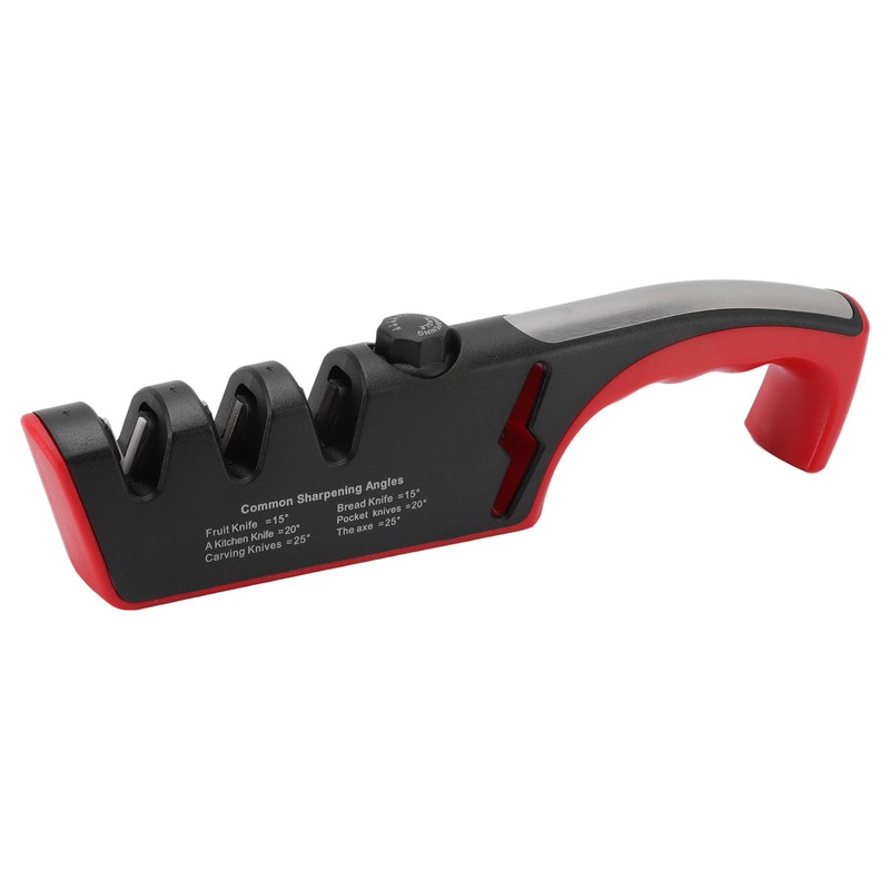 Knife Sharpener Diamond Black Ergonomic Multifunctional Adjustable 3 Stages Kitchen
