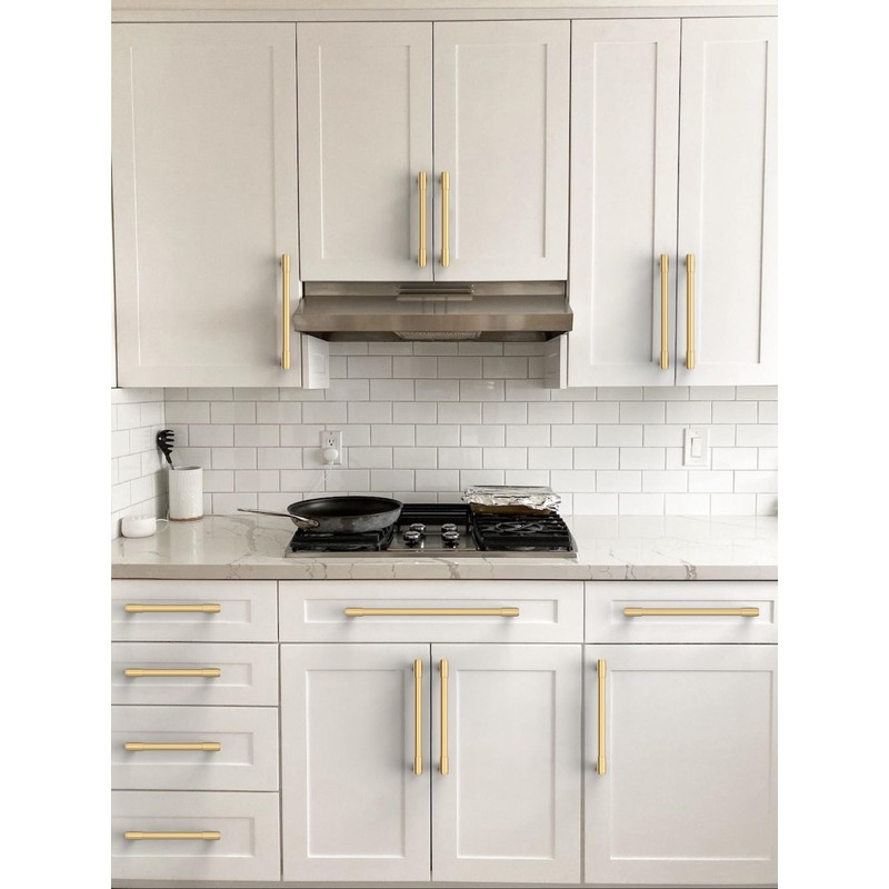 Asimerdeco 10 Pack Champagne Bronze Cabinet Pulls 5 Inch(128mm) Kitchen