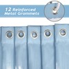 Bonhause Blue Modern Shower Curtain Abstract Striped Waterproof 180 x