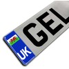 Gelz Domed Wales Flag UK Vehicle Number Plate Stickers -
