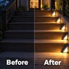 4-Pack Solar Stair Lights for Outdoor Steps – Warm White