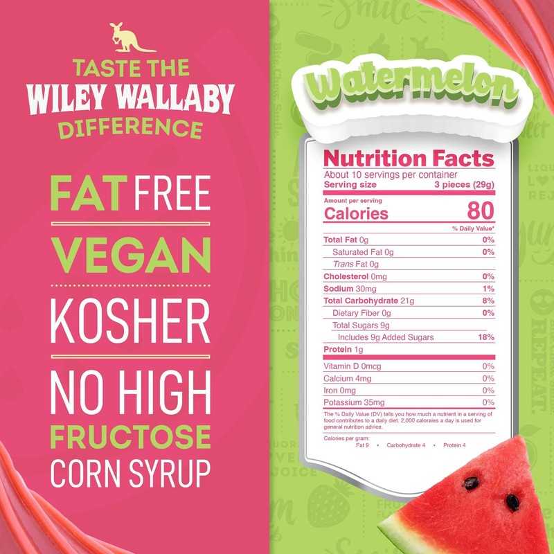 Wiley Wallaby Licorice 10 Ounce Classic Gourmet Soft & Chewy
