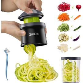 Spiral Cutter Vegetable with Container 4 in 1 Zucchini Spiral Cutter