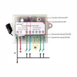 DC 12V Motor Remote Control Switch for Control Linear Actuator,DC 8V 12V 24V 36V 433Mhz 10A Motor Forward Reverse Relay Switch（Momentary Mode）