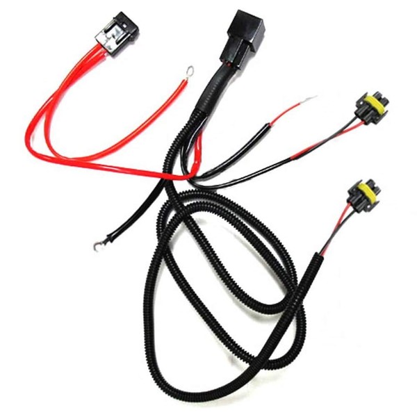 iJDMTOY H11 880 890 Relay Wiring Harness Compatible With Xenon Headlight Kit, Add-On Fog Lights, LED Daytime Running Lamps and more