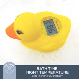 Dreambaby Duck Baby Bath Thermometer – Instant Results, Digital Water & Room Temp Reader – Fun Floating Toy for Newborns