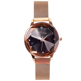 rorios Women's Watches Fashion Women's Watches Starry Sky Dial Mesh Bracelet Women Watch Classic Girls Watch, Gold B, Bracelet