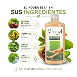 Varigel  Gel Corporal Refrescante para Cuidado Diario de Piernas con Extractos Botnicos, Textura Ligera y Rpida Absorcin  SDL LAB. (475gr.)           